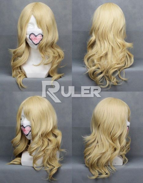 Ruler blond curly 55cm